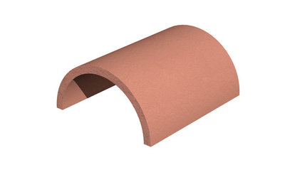 Marley Eternit Hawkins Blue Smooth Plain Clay Half Round Ridge Tile 305mm MAKE408ZHRDB