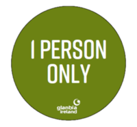 Circular Reception "1 Person Only" Vinyls x4 Types 300x300mm