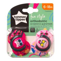 Tommee Tippee Fun Style Twin Pack Soother 6-18 Months