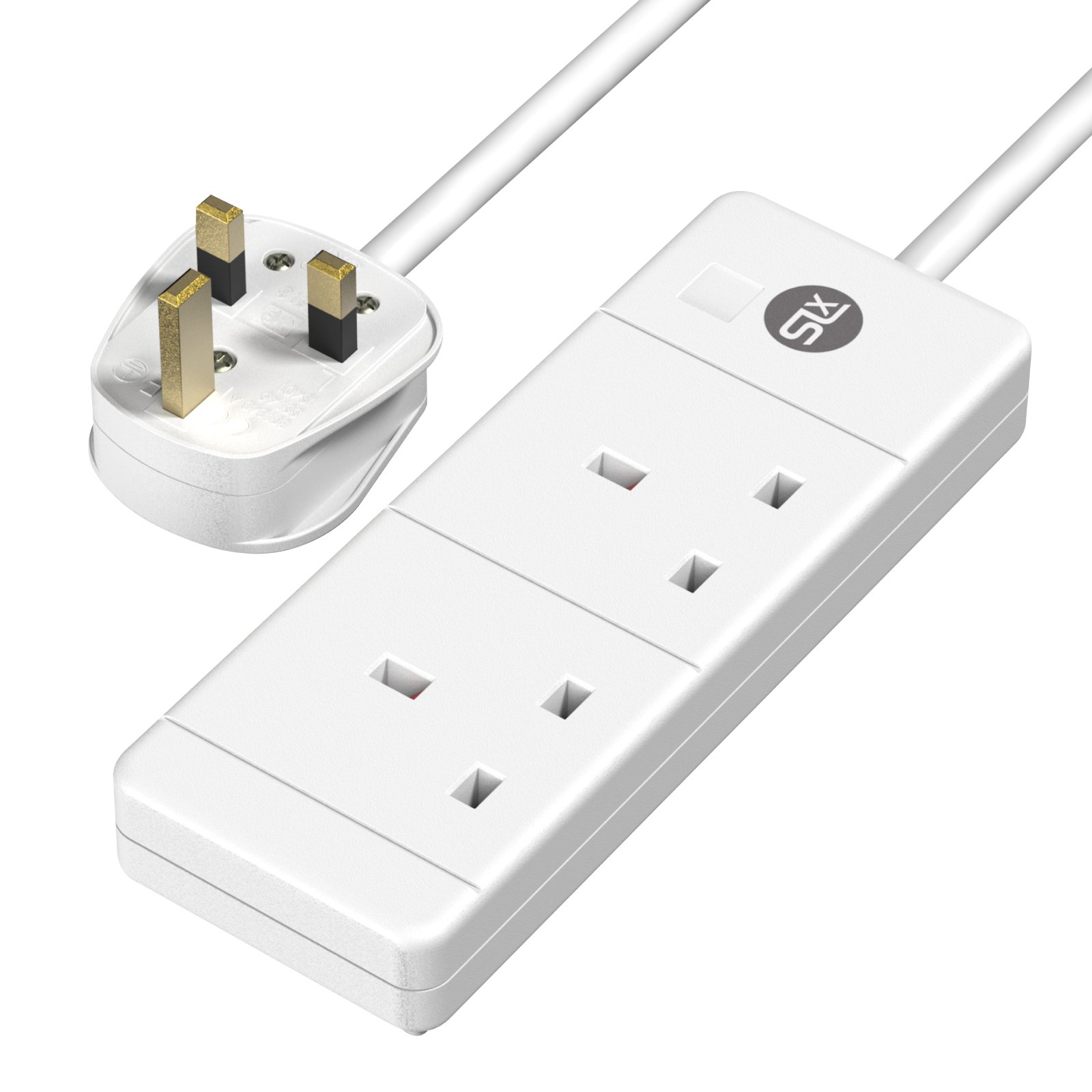 SLx 90151PI dual-socket extension lead with 2-metre cable