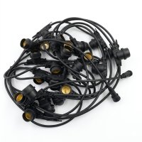 Tezla 15M Linkable 25 Light 0.6M Spacing Festoon Less Lamps
