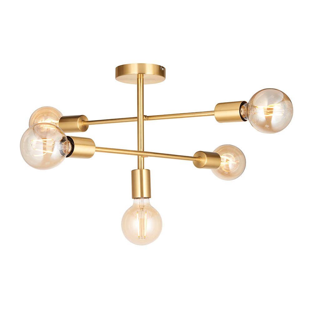 Endon Studio 5 Light Brushed Brass 98786