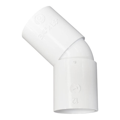 Polypipe 21.5mm NS55 White O/F 45 Degree Obtuse Bend