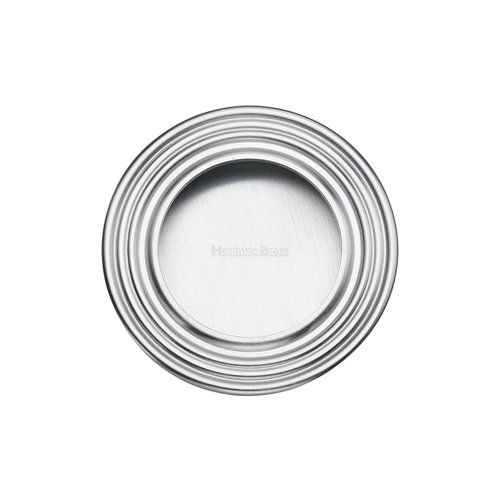 ROUND REEDED FLUSH PULL SC