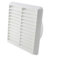 854469 100MM LOUVRED VENT & FLYSCREEN WHITE