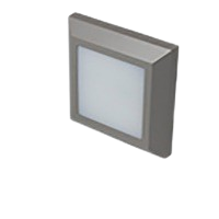 TWILIGHT 3W LED square wall light, IP65, Grey, 3000K