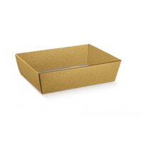 BOX TRAY SMALL 230x170x 80MM GOLD BUBBLES