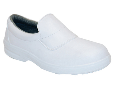 REDBACK  Kleen Microfibre Slip on Shoe White S2 SRC