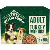 James Wellbeloved Adult Turkey in Gravy with Rice Pouch 12x90g