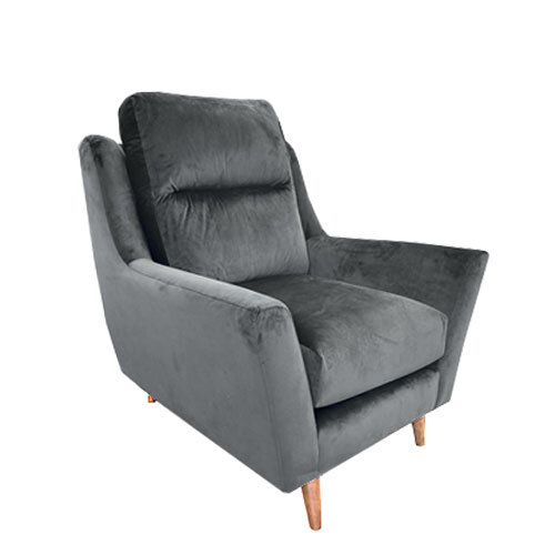 Spirit Grey Velvet Armchair