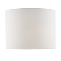 OLALLA IVORY FAUX SILK DRUM SHADE