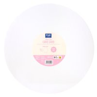 5 PACK ROUND CAKE CARDS WHITE (12") 