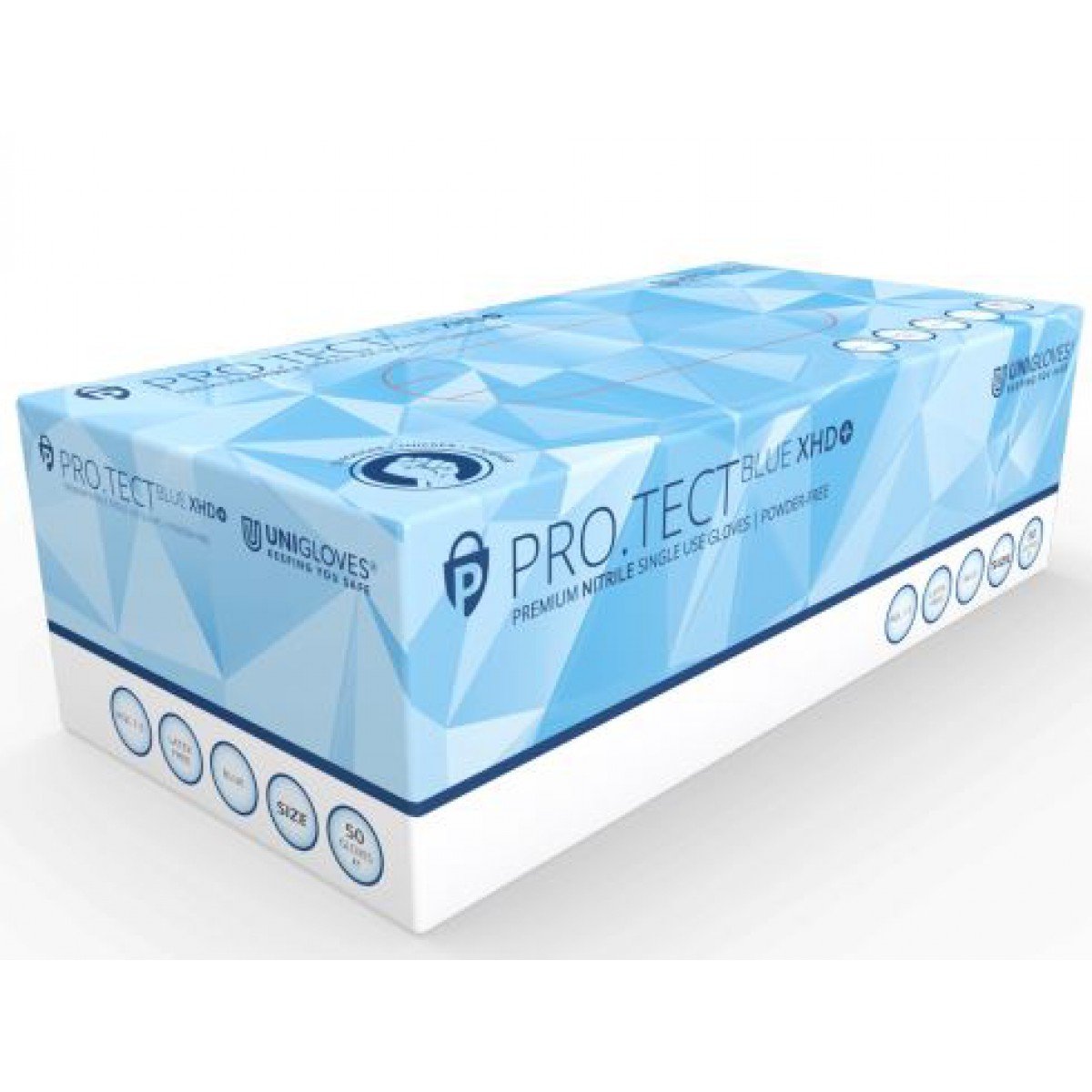 PRO.TECT Blue XHD+ Ultra-Heavy Duty Blue Nitrile Gloves