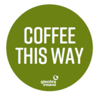 Circular Canteen "Coffee This Way" Vinyls x4 Types 300x300mm