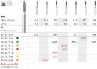 Intensiv SA Extra-Extra Fine Diamond Short Flame Cylindrical Bur - 6pk Size 012 - DMI Ireland's Leading Dental Supplier - Next Day Delivery