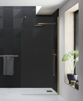 FLAIR AYO 8MM MODULAR WETROOM 1000MM BRUSHED BRASS COMPLETE