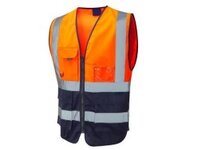 [369] Hi-Vis Executive Vest Orange/Navy