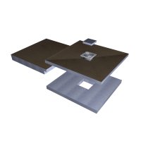 Abacus Elements Concept Kit 1 Raised Wetroom Square Drain with Installation Kit 1850 x 900 x 130mm