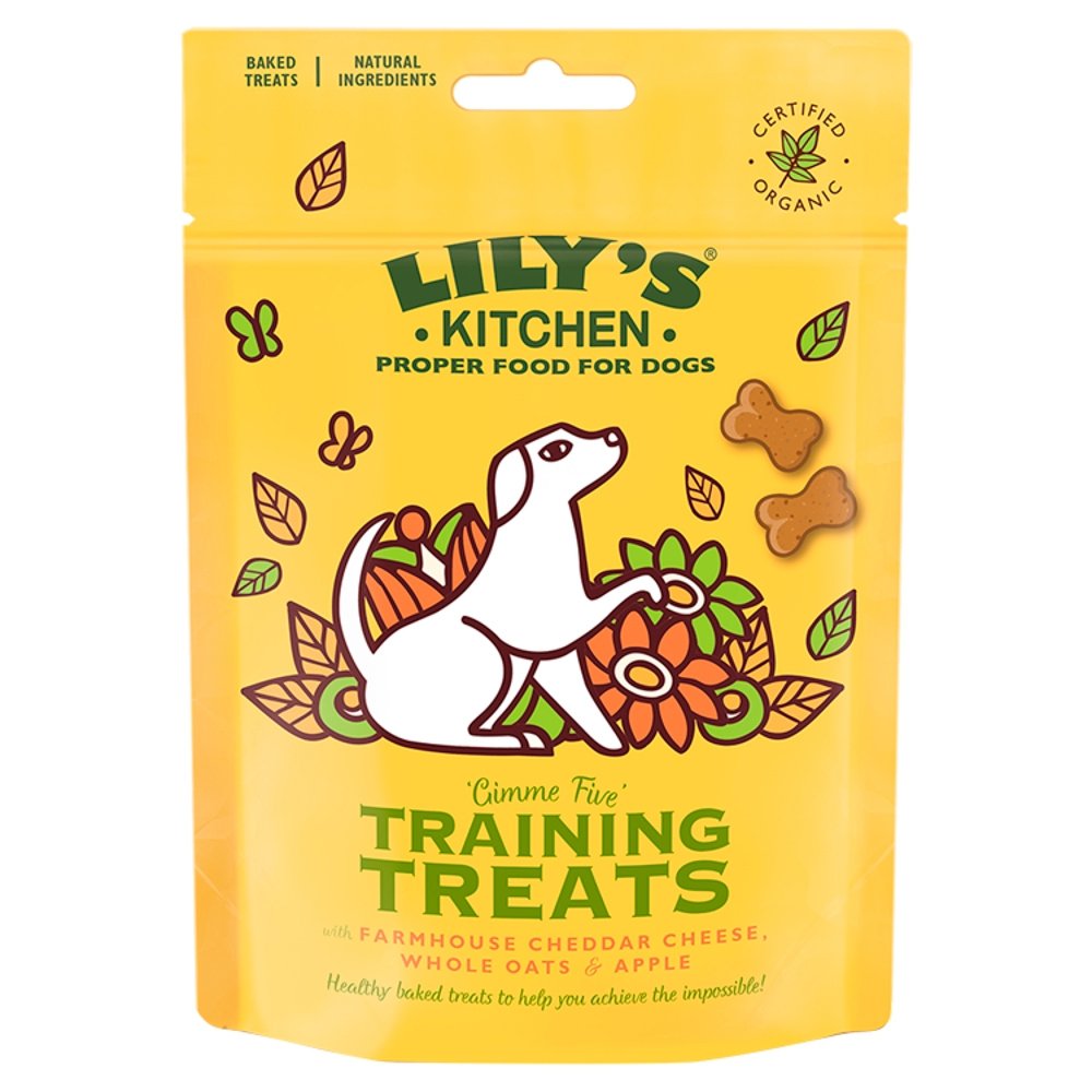 Lilys Kitchen Dog Training Treats with Cheese Whole Oats and Apple 8x80gm