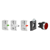 Illuminated Push Button, Red, Complete