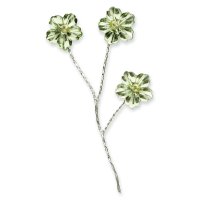 Pearlised Daisy On Stem Lime Dia.10mm -  Pack of 36
