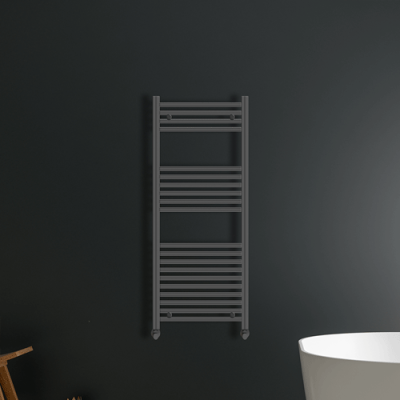 Vaporo Alta Straight 22mm Heated Towel Rail 1200 x 500mm - Anthracite