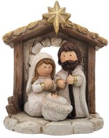 Resin Nativity/3 Figures in Stable  (89257)