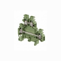 M4/6.D2 Entrelec Green Double Deck Terminal 4mm&sup2; 1SNA105044R2100