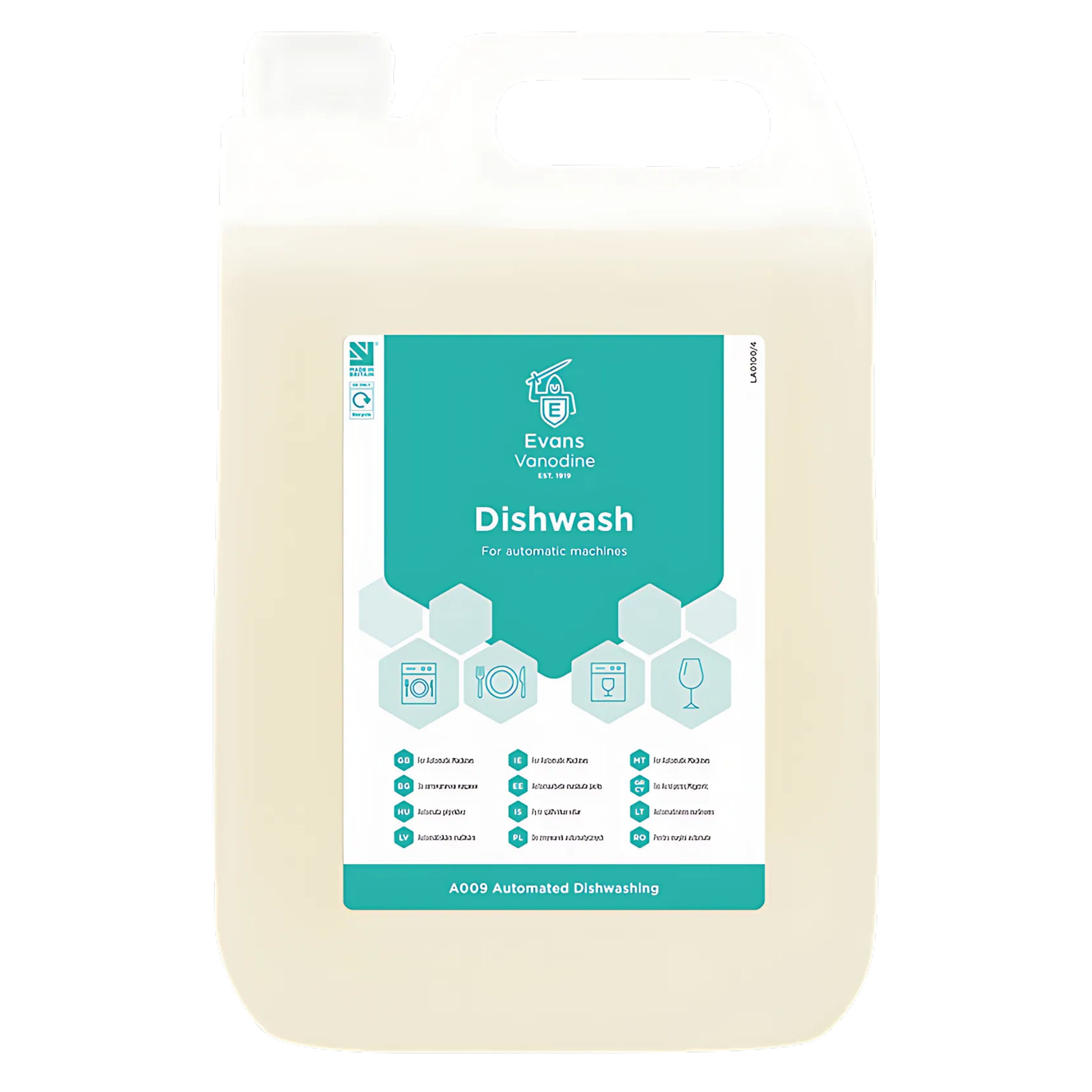 Evans Dishwash, Auto Dishwash Detergent, 5L