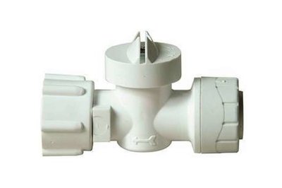 Polypipe Polyplumb 15MMX1/2in Straight Service Valve White