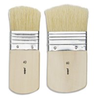 Set of 2 Spalter Extra Short Pure White Bristle