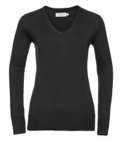 Russell Collection Ladies V Neck Knitted Pullover
