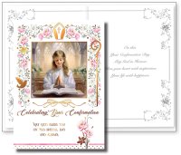 Confirmation Card with Insert - Girl   (F28515)