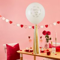 Jumbo 'Love Is In The Air' 18" Latex Balloon & Tassels
