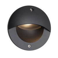 ANSELL 3W Parona Circular 4000K LED Wall Light Graphite
