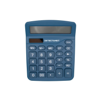 Metal Detectable Desktop Calculator, Blue
