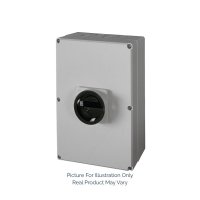 IMO PE69-8020-GREY Enclosed Isolator 8P 20A, IP66, Grey w/ Black Handle