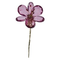 Large Crystal Daisy Burg/Gold Dia.40mm - Pack of 6