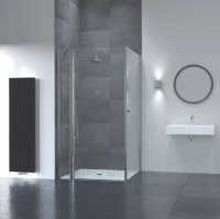 FLAIR FRAMELESS CORNER PIVOT 120X90 SILVER COMPLETE