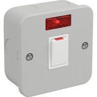 metal clad switch 20 amp 2 pole switch with neon