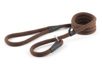 Ancol Deluxe Nylon Rope Slip Lead 50kg 12mm x 1.5m Brown x 1