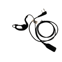 G Shape with Inline PTT & Lapel Mic with Kenwood 2 Pin Connector