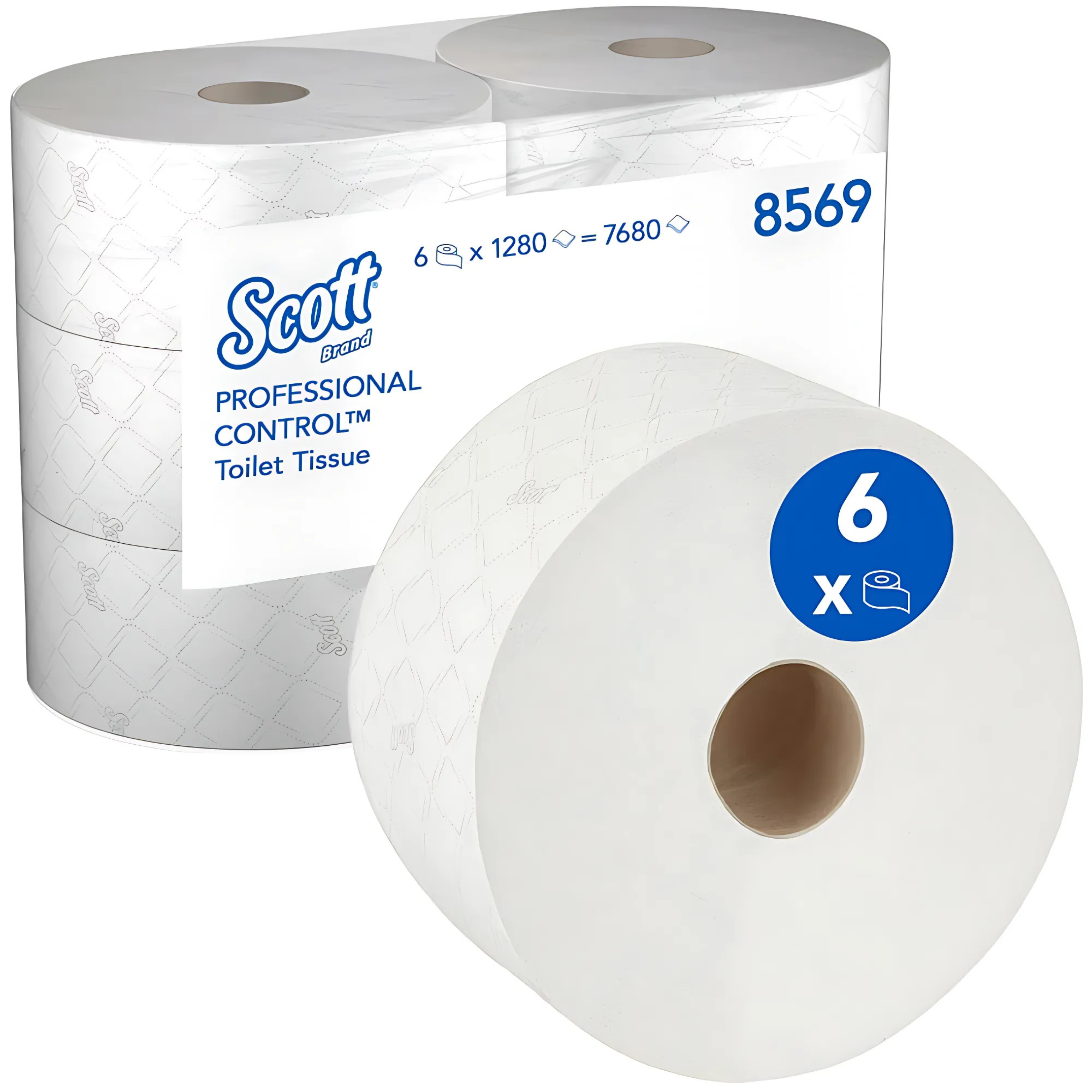 Scott&reg; Control Toilet Tissue, Centrefeed Roll, White, 314m, 6 Rolls per Case