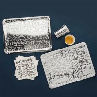 Silver Celebrate Paper Trays - Pack of 4