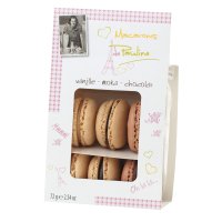Mixed display of macarons - vanilla chocolate mocha - VAT FREE 12x72g