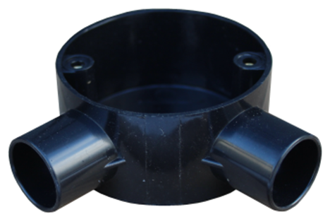 20mm PVC Angle Box Black