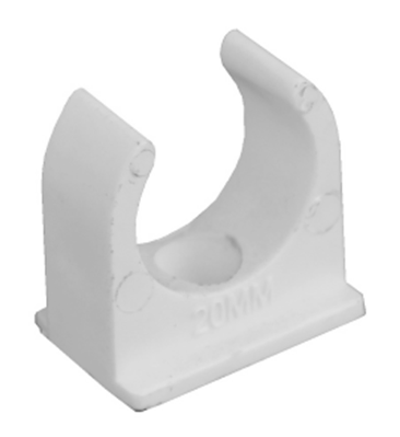 25mm PVC Snap-on Saddle White