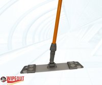 FLAT MOP HOLDER VELCRO METAL 40cm & STEEL HANDLE YELLOW