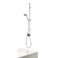 Aqualisa Quartz Touch Smart Divert with Exposed Shower with Adjustable Head and Bath Overflow Filler - HP QZST.A1.EV.DVBTX.23
