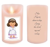 LED Candle/Scented Wax/Timer/Praying Girl   (86662)